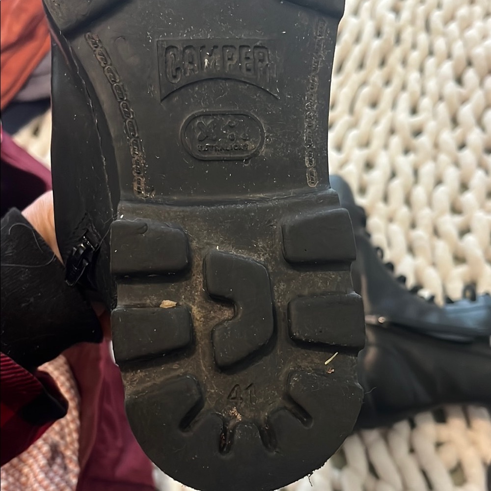 Camper Charcoal Ankle Boots